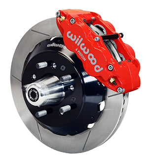 Wilwood Narrow Superlite 6R Front Hub Kit 12.88in Red 1968-1969 Mustang Disc Spindle