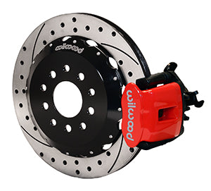 Wilwood Combination Parking Brake Rear Kit 12.88in Drilled Red Honda S2000