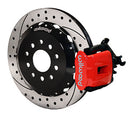 Wilwood Combination Parking Brake Rear Kit 12.88in Drilled Red Honda S2000-1
