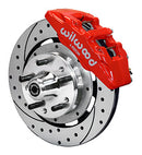 Wilwood Dynapro 6 Front Hub Kit 12.19in Drilled Red 67-69 Camaro (*Line Kit Needed*)-1