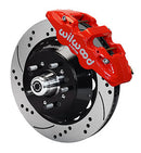 Wilwood AERO6 Front Hub Kit 14.00 Drilled-Red WWE ProSpindle-1