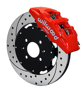 Wilwood Dynapro 6 Front Hat Kit 12.19in Drilled Red 94-01 Honda/Acura w/262mm Disc