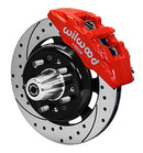Wilwood Dynapro 6 Front Hub Kit 12.19in Drilled Red 55-57 Chevy-1