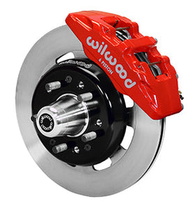 Wilwood Dynapro 6 Front Hub Kit 12.19in Red 55-57 Chevy