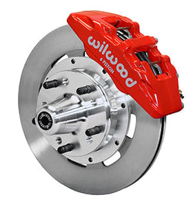Wilwood Dynapro 6 Front Hub Kit 12.19in Red 62-72 CDP B & E Body-Drum