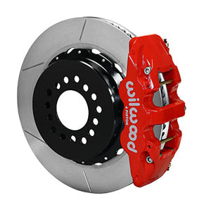 Wilwood AERO4 Rear P-Brake Kit 14.00in Red Chevy C-10 2.42 Offset 5-lug