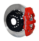 Wilwood AERO4 Rear P-Brake Kit 14.00in Red Chevy 12 Bolt w/ C-Clips-1