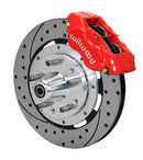 Wilwood Forged Dynalite Front Kit 12.19in Drill Red 1965-1969 Mustang Disc & Drum Spindle-1