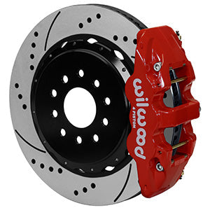 Wilwood AERO4 Rear Kit 14.00in Drilled Red 97-04 Corvette C5/Z06 05-13 C6