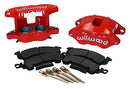 Wilwood D52 Front Caliper Kit - Red 2.00 / 2.00in Piston 1.28in Rotor-1
