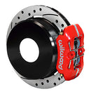 Wilwood Dynapro Low-Profile 11.00in P-Brake Kit Drill-Red New Big Ford 2.50in Offset-1