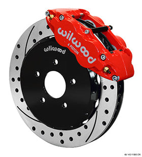 Wilwood Narrow Superlite 6R Front Hat Kit 13.06in Drill Red Nissan 370Z/Fiti G37