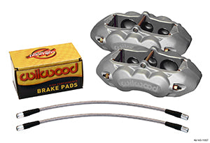 Wilwood D8-6 Front Caliper Kit Clear Corvette C2 / C3 65-82