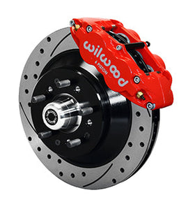 Wilwood Narrow Superlite 6R Front Hub & 1PC Rtr Kit 12.88in Dril -Red Magnum Force Drop Spindle