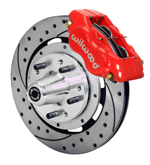 Wilwood Forged Dynalite Front Kit 12.19in Drilled Red Heidts Tri -5 2 inch Drop Spindle