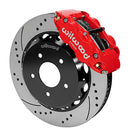 Wilwood Narrow Superlite 4R Front Hat Kit 14.00in Drill Red 2007-Up Jeep Wrangler-1