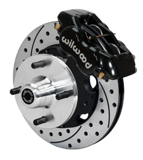 Wilwood Forged Dynalite Front Kit 10.75in Drilled Red 64-65 Mustang 6 Cylinder 4-lug