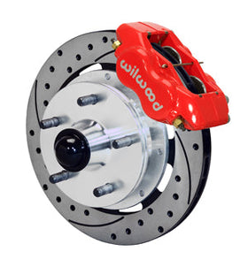Wilwood Forged Dynalite Front Kit 11.75in Drilled Red 40-52 Oldsmobile