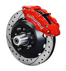 Wilwood Narrow Superlite 6R Front Hub Kit 12.88in Drill Red 1965-1969 Mustang Drum Spindle-1