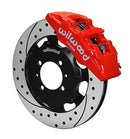 Wilwood Dynapro 6 Front Hat Kit 12.19in Drilled Red 2012 Fiat 500 w/ Lines-1