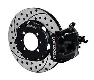 Wilwood Combination Parking Brake Rear Kit 11.00in Drilled 2012 Fiat 500 w/ Lines