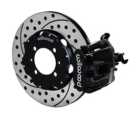 Wilwood Combination Parking Brake Rear Kit 11.00in Drilled 2012 Fiat 500 w/ Lines