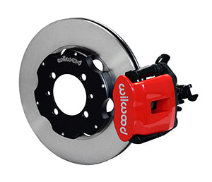 Wilwood Combination Parking Brake Rear Kit 11.00in Red 2012 Fiat 500 w/ Lines