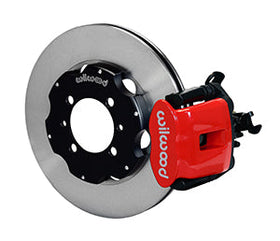 Wilwood Combination Parking Brake Rear Kit 11.00in Red 2012 Fiat 500 w/ Lines
