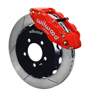 Wilwood Narrow Superlite 6R Front Hat Kit 12.88in Red 06-12 Volkswagen GTI w/ Lines