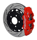 Wilwood AERO4 Rear Kit 14.25in Drilled Red 2008-2009 Pontaic G8 w/Lines-1