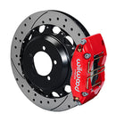 Wilwood Dynapro Radial Rear Kit 12.88in Drilled Red 2006-2007 Subaru WRX w/Lines-1