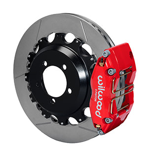 Wilwood Dynapro Radial Rear Kit 12.88in Red 2006-2007 Subaru WRX w/Lines