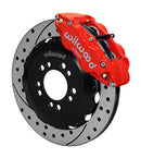 Wilwood Narrow Superlite 6R Front Hat Kit 12.88in Drill Red 2013-Up Ford Focus ST w/ Lines-1