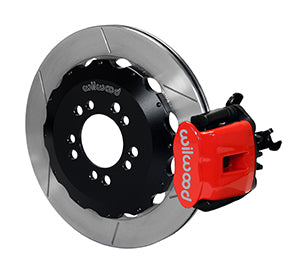 Wilwood Combination Parking Brake Rear Kit 12.88in Red 2013-Up Ford Focus ST w/ Lines