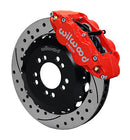 Wilwood Narrow Superlite 6R Front Hat Kit 14.00in Drilled Red 2008-up Hyundai Genesis Coupe w/Lines-1