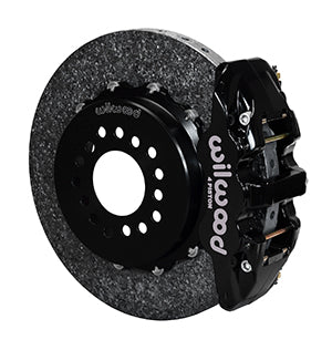 WILWOOD AERO4 Dynamic Rear P-Brk Kit,14.00" C/SiC,Black Big Ford New Style 2.50"