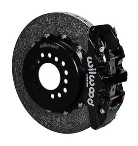 WILWOOD AERO4 Dynamic Rear P-Brk Kit,14.00" C/SiC,Black Big Ford New Style 2.50"
