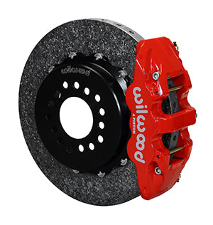 WILWOOD AERO4 Dynamic Rear P-Brk Kit,14.00" C/SiC,Red Big Ford New Style 2.50" O