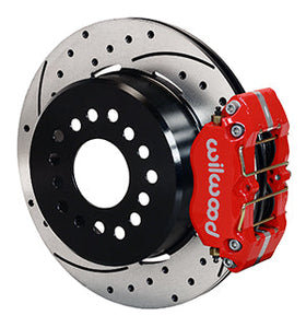Wilwood Dynapro Dust-Boot P/S Park Brake Kit Drilled Red Big Ford 2.36in Offset