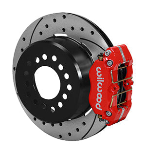 Wilwood Dynapro Dust-Boot P/S Park Brake Kit Drilled Red Small Ford 2.66in Offset