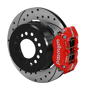 Wilwood Dynapro Dust-Boot P/S Park Brake Kit Drilled Red Small Ford 2.66in Offset