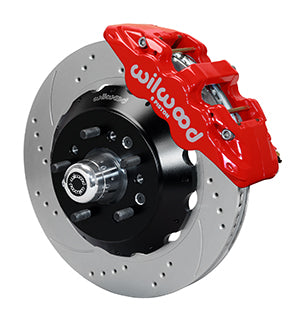 WILWOOD Aero6 Front Hub Kit,114.00" Drill-Zinc,Red TCI-IFS,71-78 (Pinto Based)