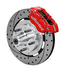 Wilwood Dynapro Dust-Boot Front Kit 12.19in Drilled Red 74-80 Pinto/Mustang II Disc Spindle only-1