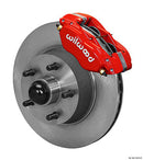 Wilwood Forged Dynalite-M Front Kit 11.30in 1 PC Rotor&Hub Red 1965-1969 Mustang Disc & Drum Spindle-1