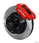 Wilwood Forged Dynalite-M Front Kit 11.30in 1 PC Rotor&Hub Drill-Red 1970-1973 Mustang Disc & Drum-1