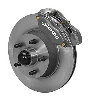 Wilwood Forged Dynalite-M Front Kit 11.30in 1 PC Rotor&Hub 1970-1973 Mustang Disc & Drum Spindle