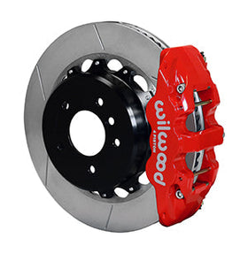 Wilwood AERO4 Rear Kit 14.00 Red 2007-2011 BMW E90 Series w/Lines