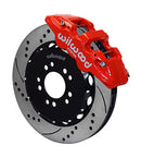 Wilwood AERO6 Front Hat Kit 14.00 Drilled Red 2005-2014 Mustang w/ BMR Suspn. w/Lines-1