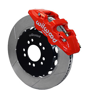Wilwood AERO6 Front Hat Kit 14.00 Red 2005-2014 Mustang w/ BMR Suspn. w/Lines