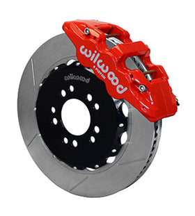 Wilwood AERO6 Front Hat Kit 14.00 Red 2005-2014 Mustang w/ BMR Suspn. w/Lines